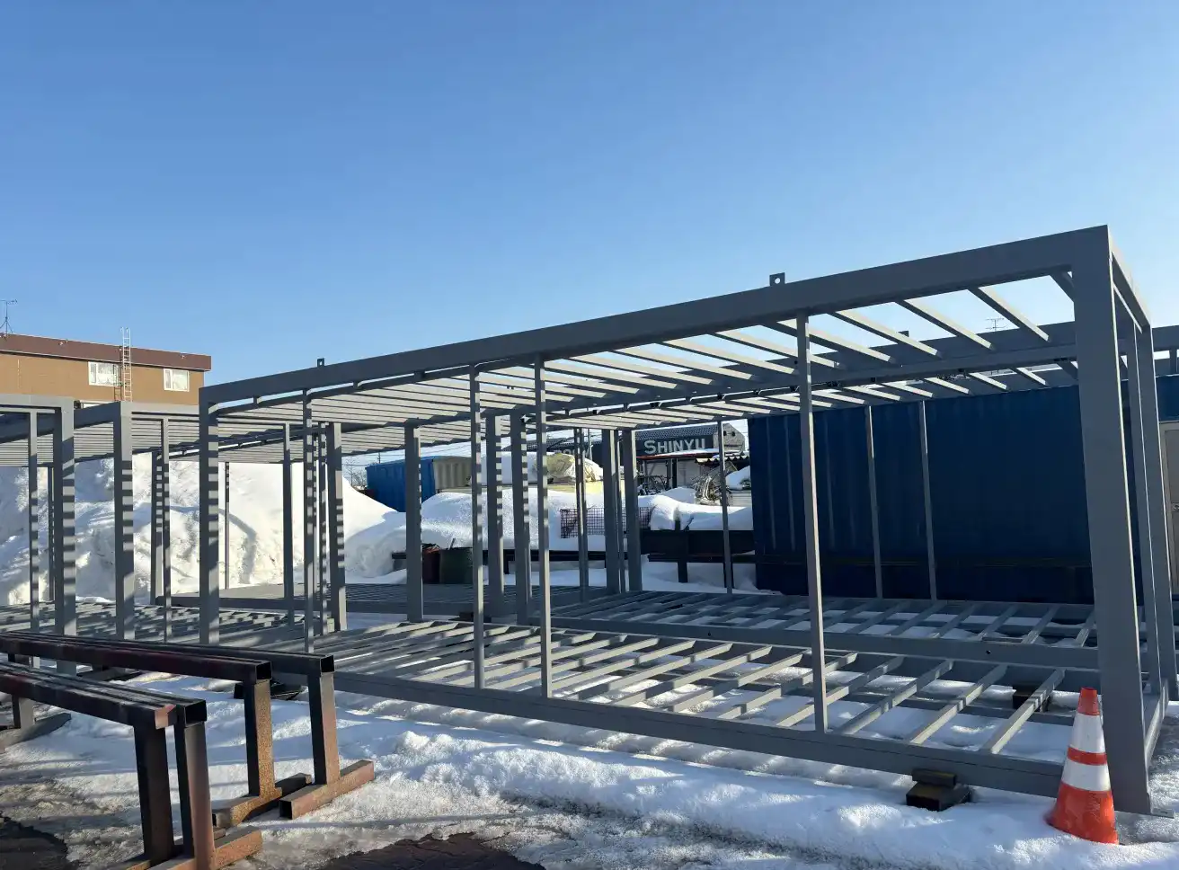 岩見沢市株式会社Steelにて制作したプレハブコンテナ